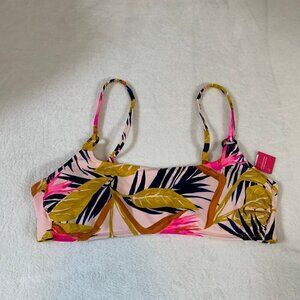 5/$25‎ NEW Exhilaration jungle floral bikini top swimsuit - Size Large